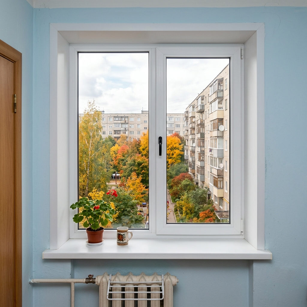 Окна в гостиной